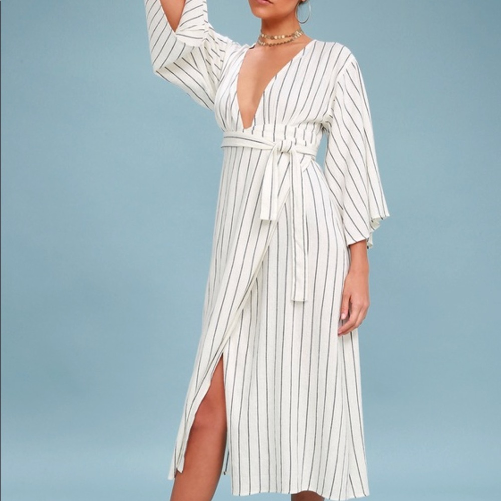 Striped midi dress!